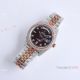 Luxury Replica Rolex DayDate Iced Out 2-Tone Rose Gold Watches Chocolate Dial 40mm (10)_th.jpg